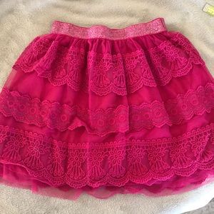 Lace pink skirt